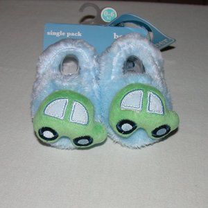 Gerber Light Blue w/Car Design Plush Booties New